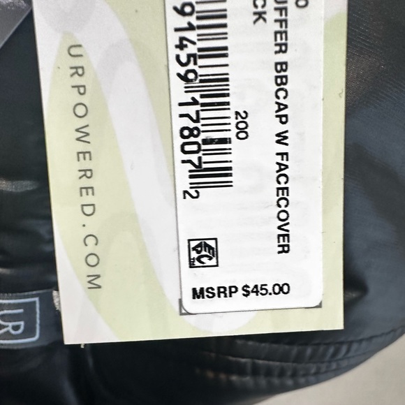 UR Wellness Puffer Cap with Face Cover, One Size, Black - Picture 8 of 8